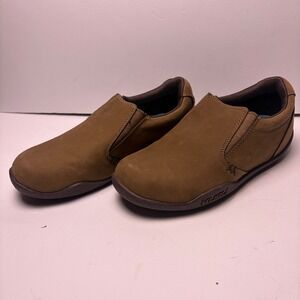 KURU Kivi Slip On Shoes Womens 7.5 Wide Brown Leather Orthopedic Loafers Walking